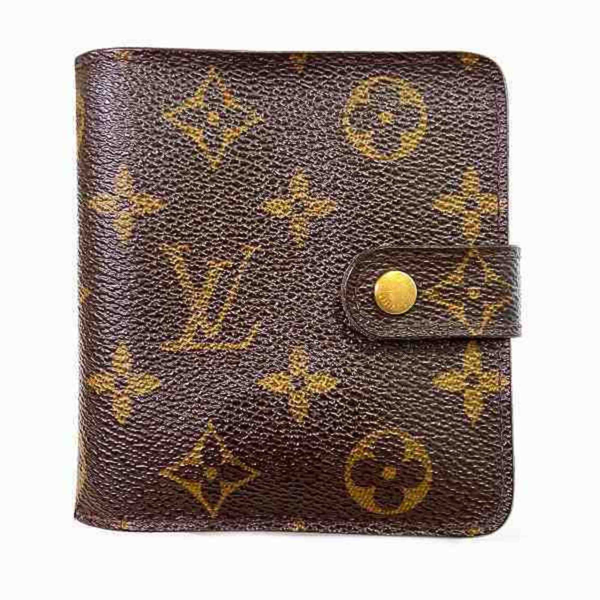 Louis Vuitton Monogram Compact Zip M61667 Bi-fold Wallet for Men and Women