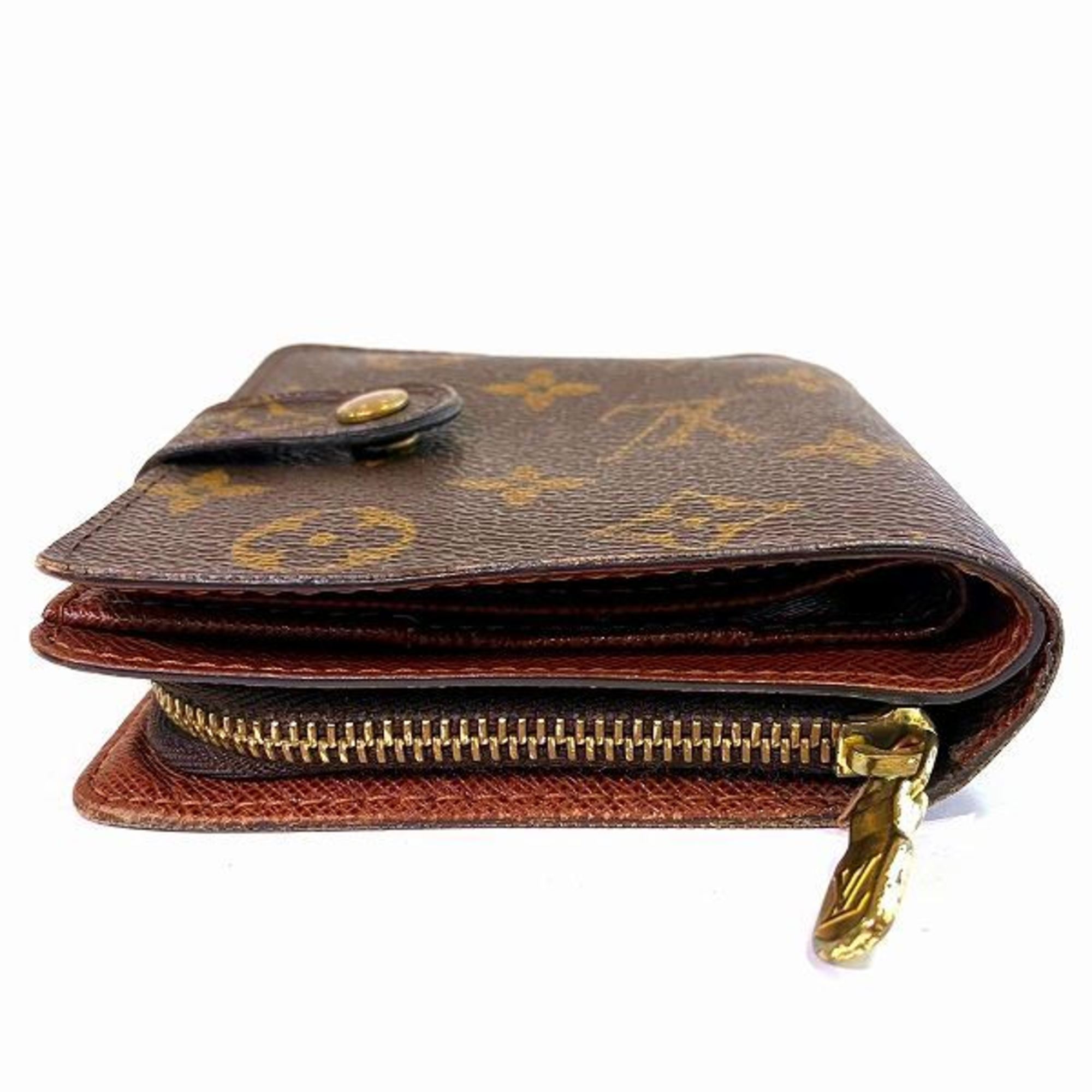 Louis Vuitton Monogram Compact Zip M61667 Bi-fold Wallet for Men and Women