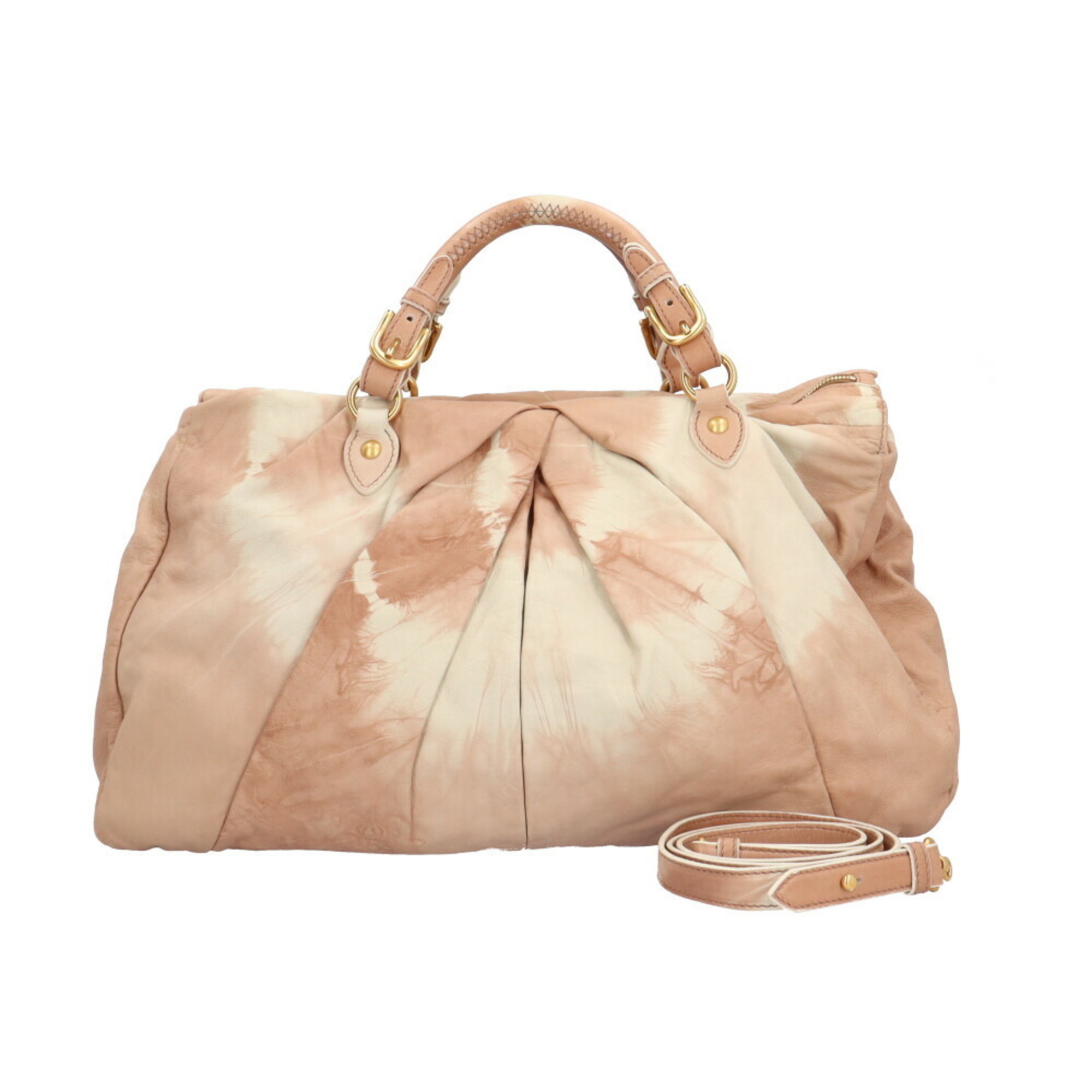 Miu Miu Miu Shoulder Bag Leather Beige Women's MIUMIU 2way | eLADY Globazone