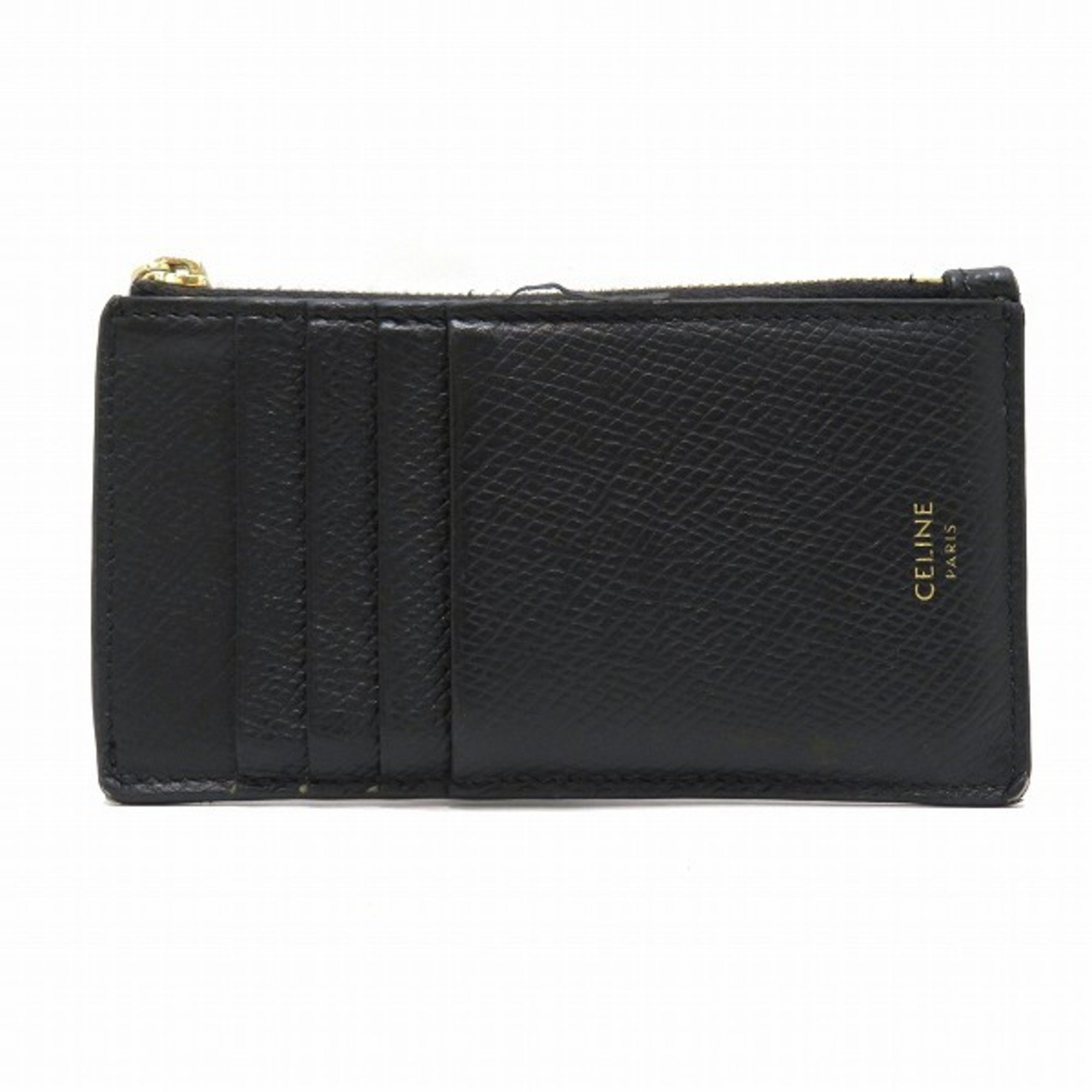 CELINE 10B683BEL Accessories Compact Zip Card Folder Women's Wallet