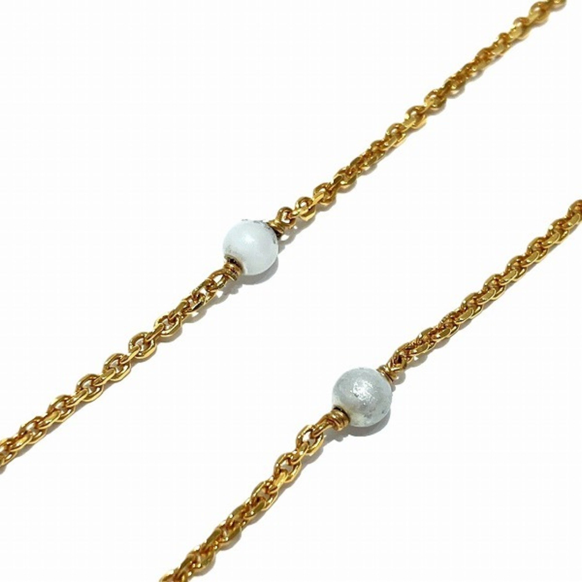 Christian Dior Dior N1033CDLCY Faux Pearl Rhinestone CD Necklace Accessory for Women