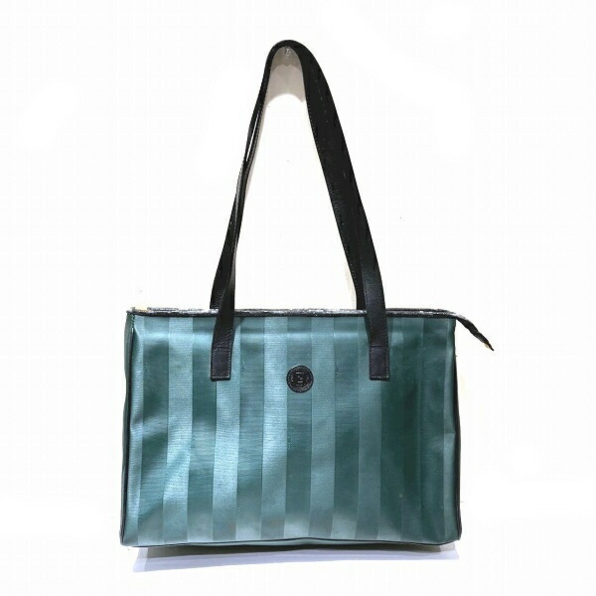 FENDI Pecan Dark Green Bag Tote Shoulder Women's