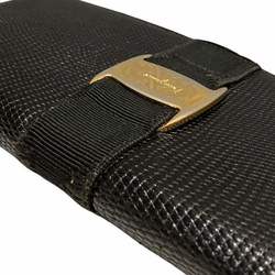 Salvatore Ferragamo Ferragamo Vara E-223059 Leather Long Wallet Bi-fold for Women