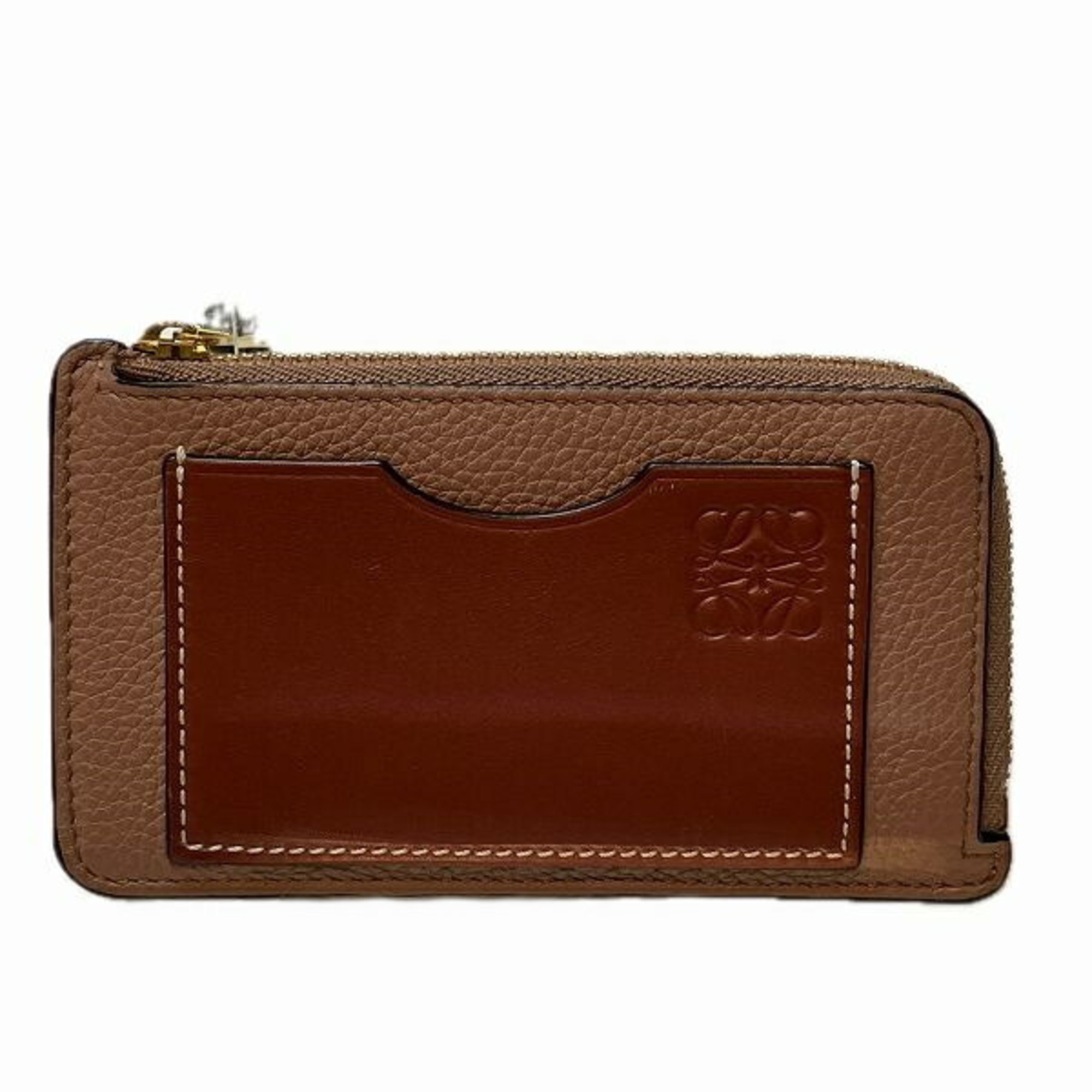 LOEWE Brown Leather Accessory Pass Case for Men and Women