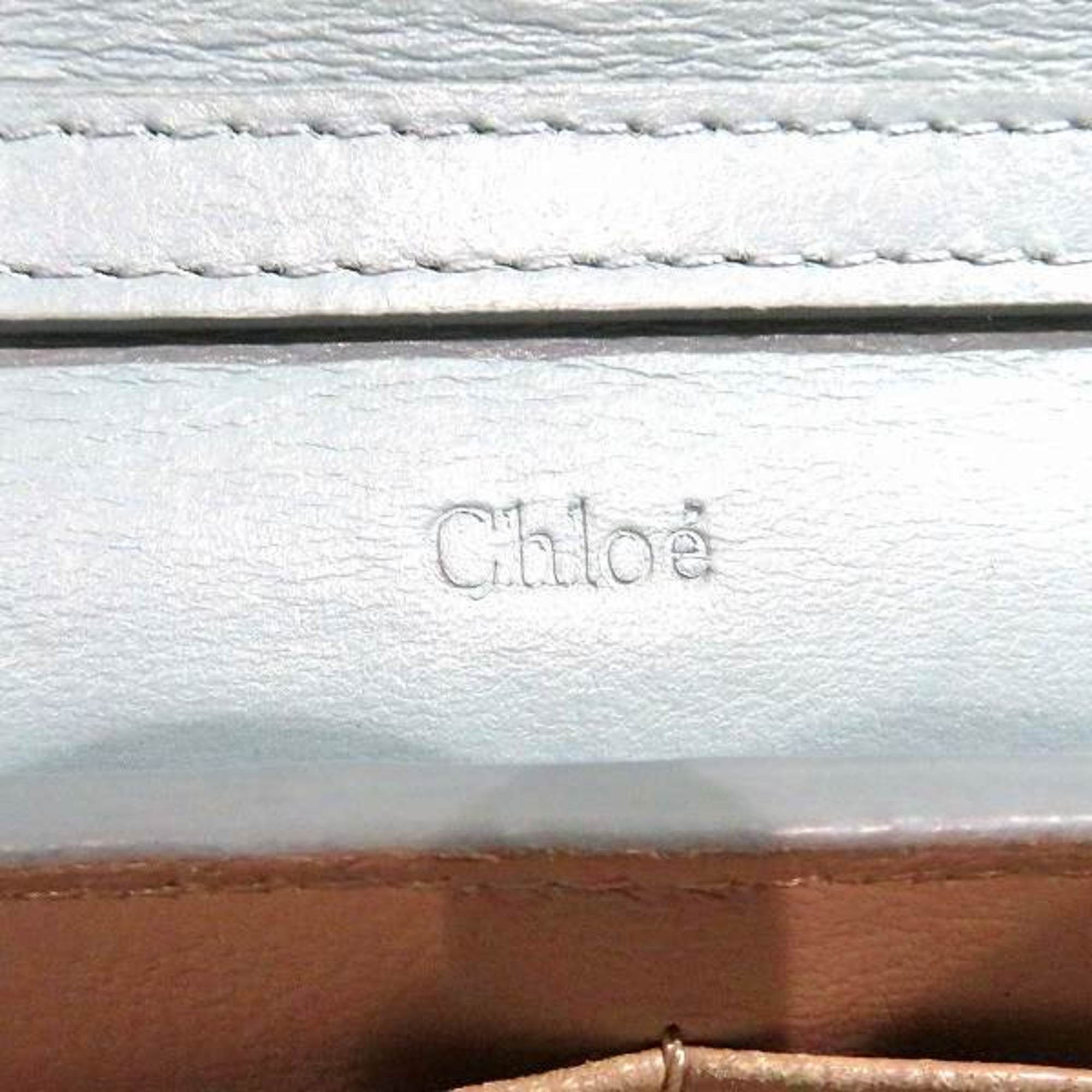 Chloé Chloe Abbey Light Green Leather Wallet Chain for Women