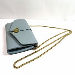 Chloé Chloe Abbey Light Green Leather Wallet Chain for Women