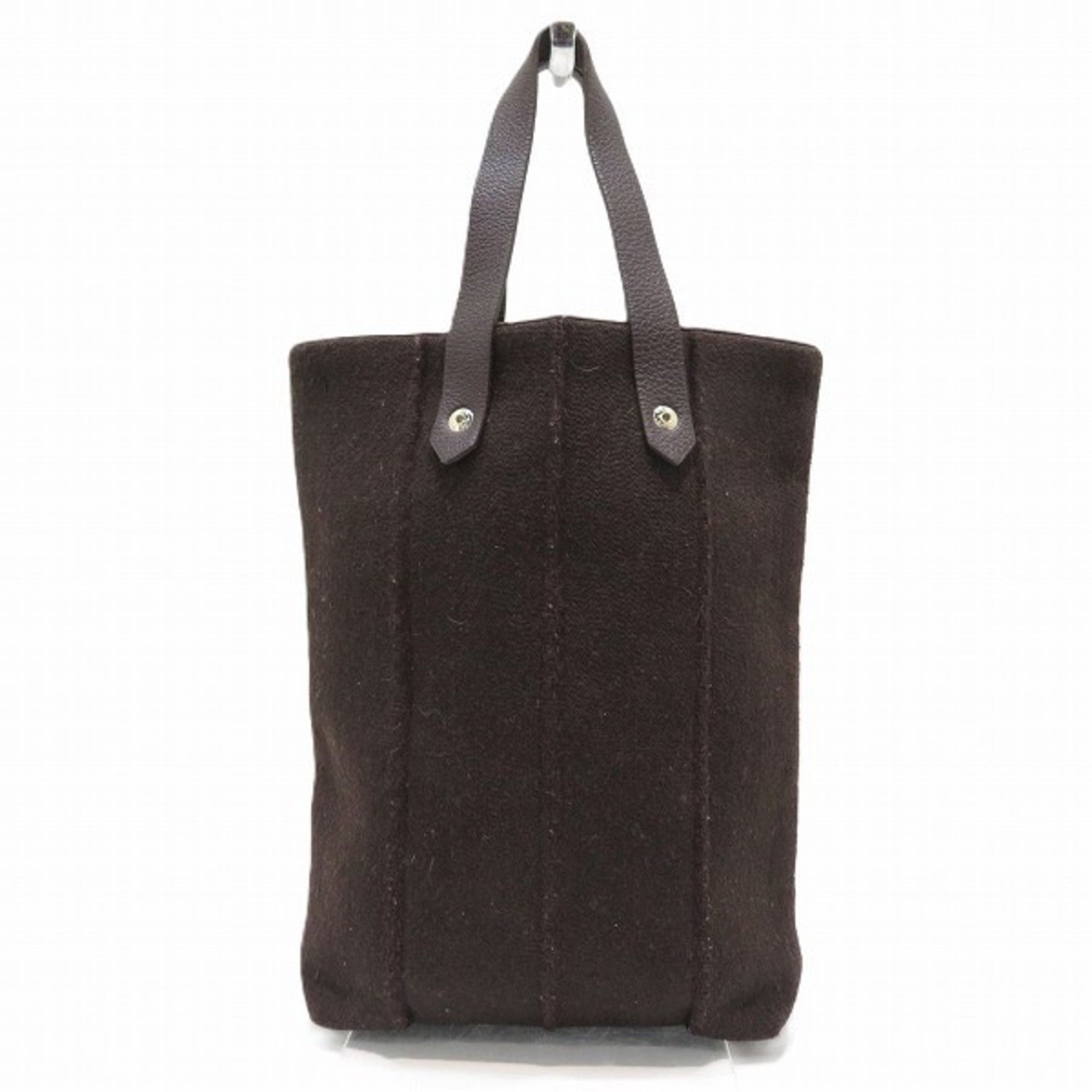 Hermes Amedaba PM Wool Brown Bag Handbag Women's