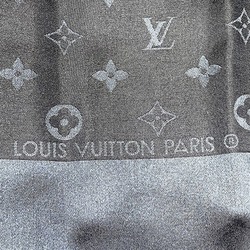 Louis Vuitton Monogram Silk Scarf Navy Accessories Women's