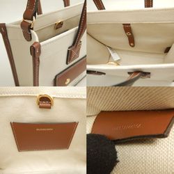 BURBERRY Freya Tote 80441431 bag Canvas x leather Natural Tan 251907