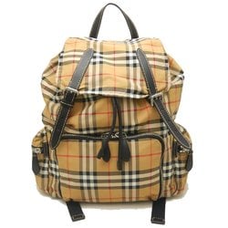 BURBERRY Backpack 8005141 Check Nylon x Leather Beige 251910