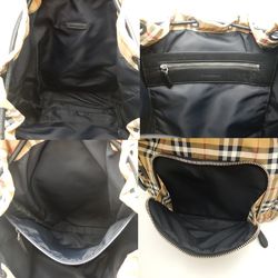 BURBERRY Backpack 8005141 Check Nylon x Leather Beige 251910