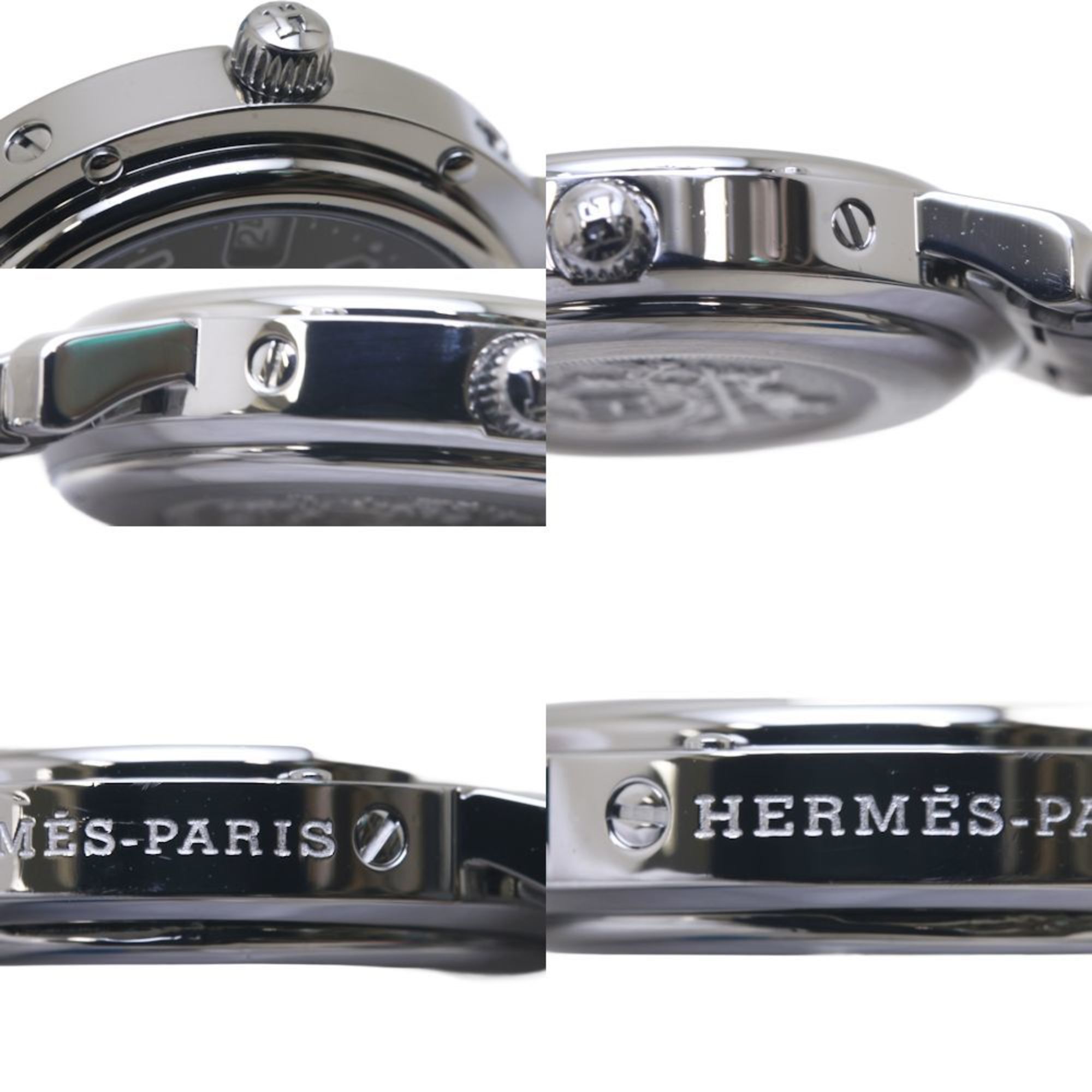 HERMES Clipper CL4.210.330 3758 Old Buckle Stainless Steel Ladies 130226 Watch