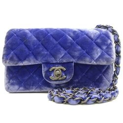CHANEL Chanel Matelasse A69900 Shoulder Bag Velour Purple 351490