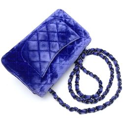 CHANEL Chanel Matelasse A69900 Shoulder Bag Velour Purple 351490