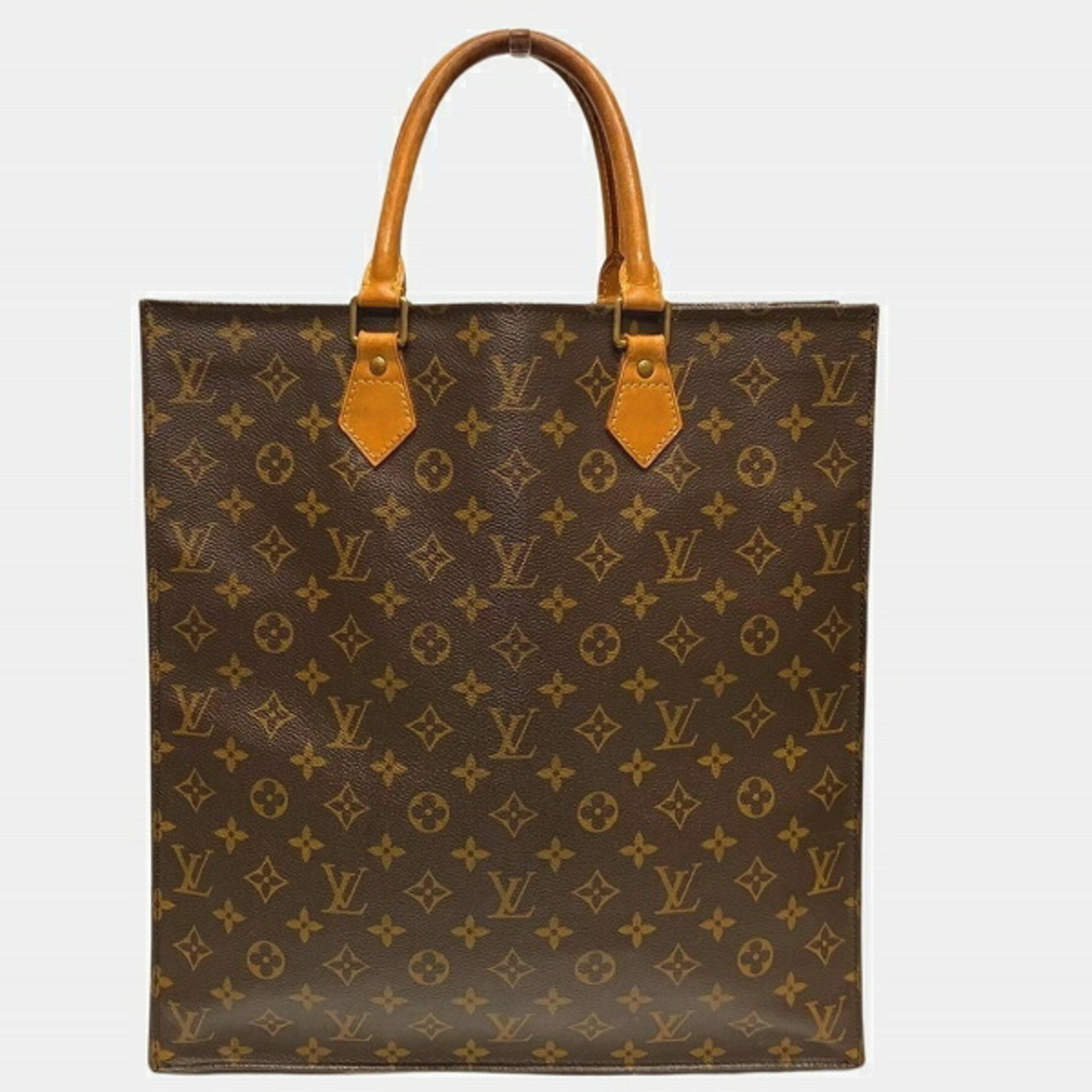 Louis Vuitton Monogram Sac Plat M51140 Bag Tote Men's Women's