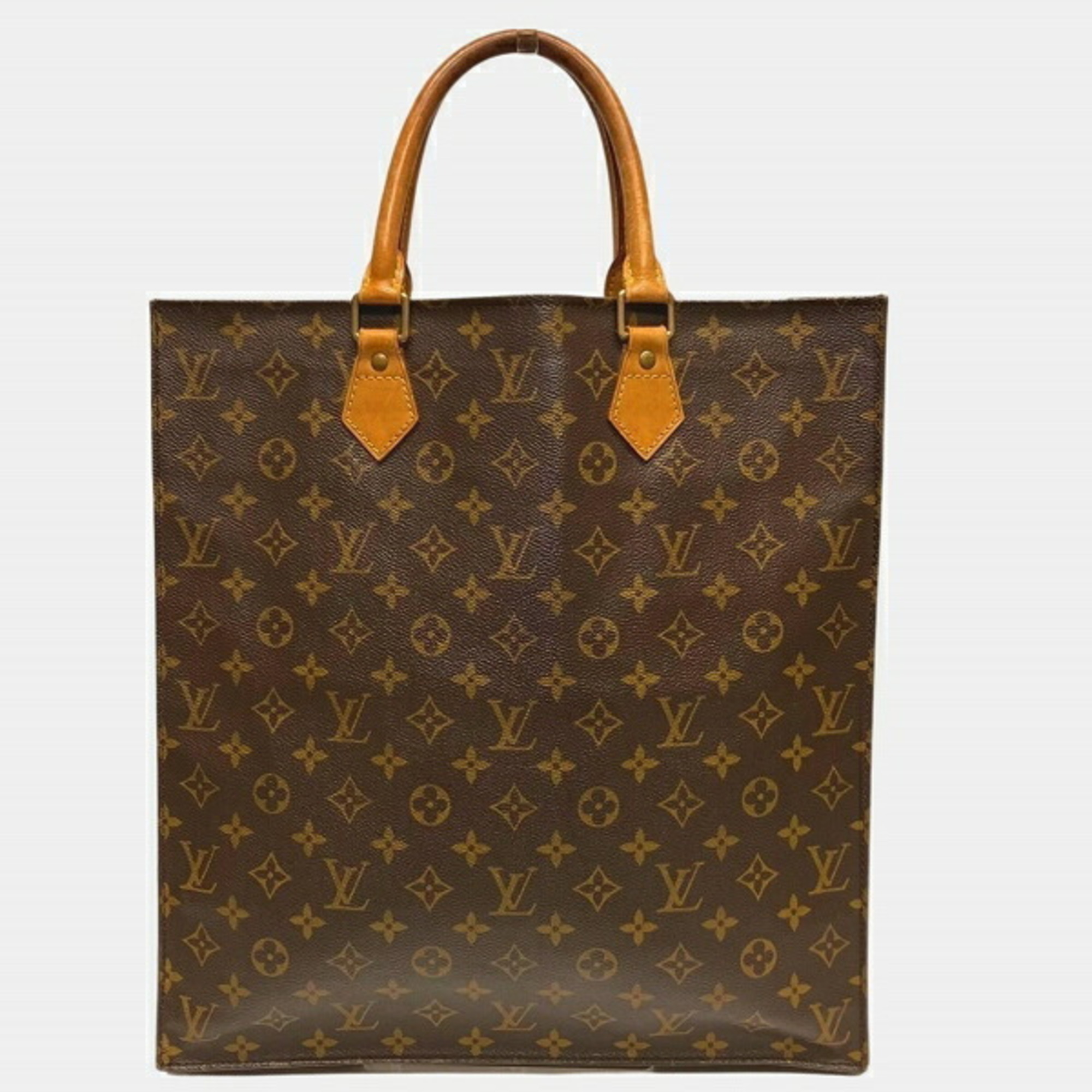 Louis Vuitton Monogram Sac Plat M51140 Bag Tote Men's Women's