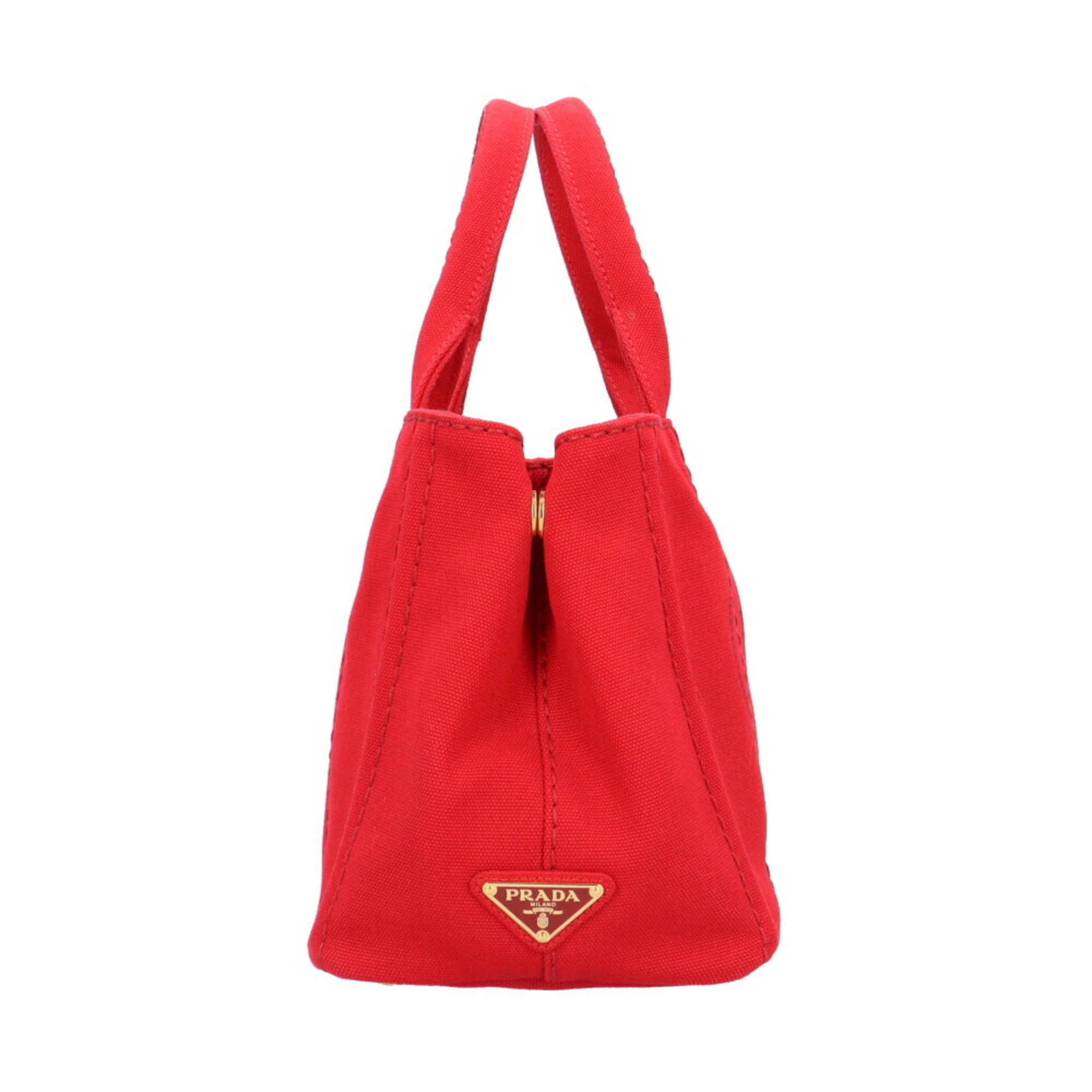 Prada Canapa Tote SS Shoulder Bag Canvas Red Women's PRADA 2way