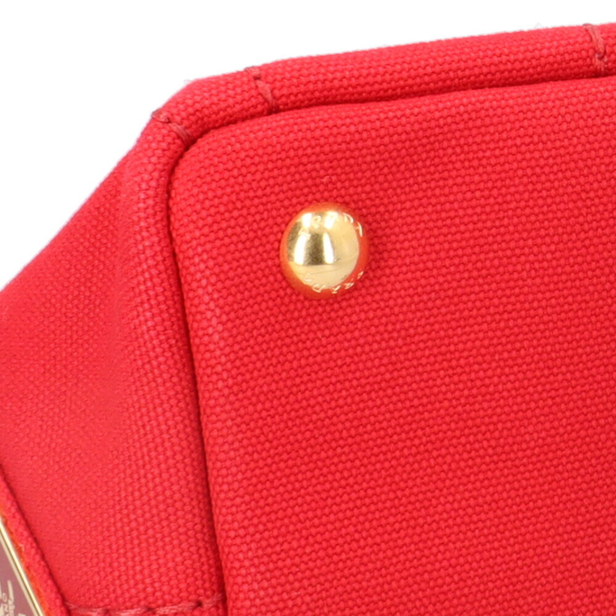 Prada Canapa Tote SS Shoulder Bag Canvas Red Women's PRADA 2way