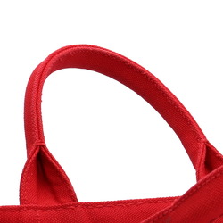 Prada Canapa Tote SS Shoulder Bag Canvas Red Women's PRADA 2way