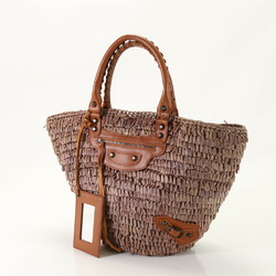 Balenciaga Raffia 515859 Leather Handbag Shoulder Hand EEY AL12-10