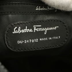 Salvatore Ferragamo Gancini DU247012 Leather x Canvas Bag EEY AJ21-3