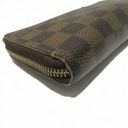 Louis Vuitton Damier Zippy Wallet N60015 Round Long Women's