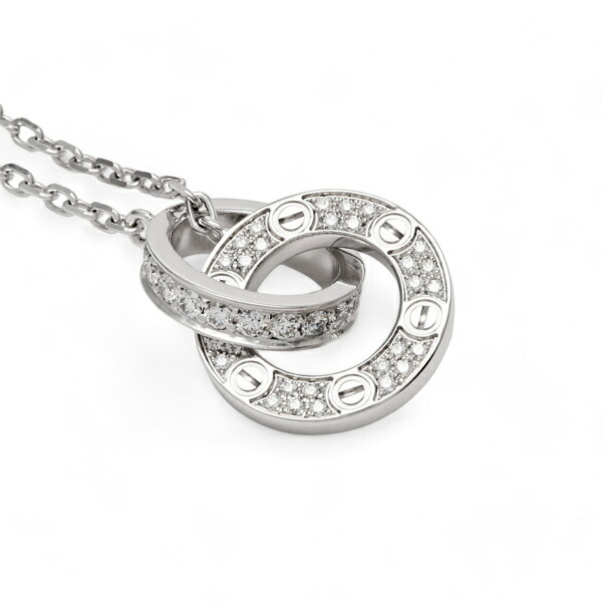 Cartier Love K18WG White Gold Necklace