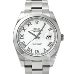 Rolex ROLEX Datejust 41 126300 White Roman Dial Watch Men's