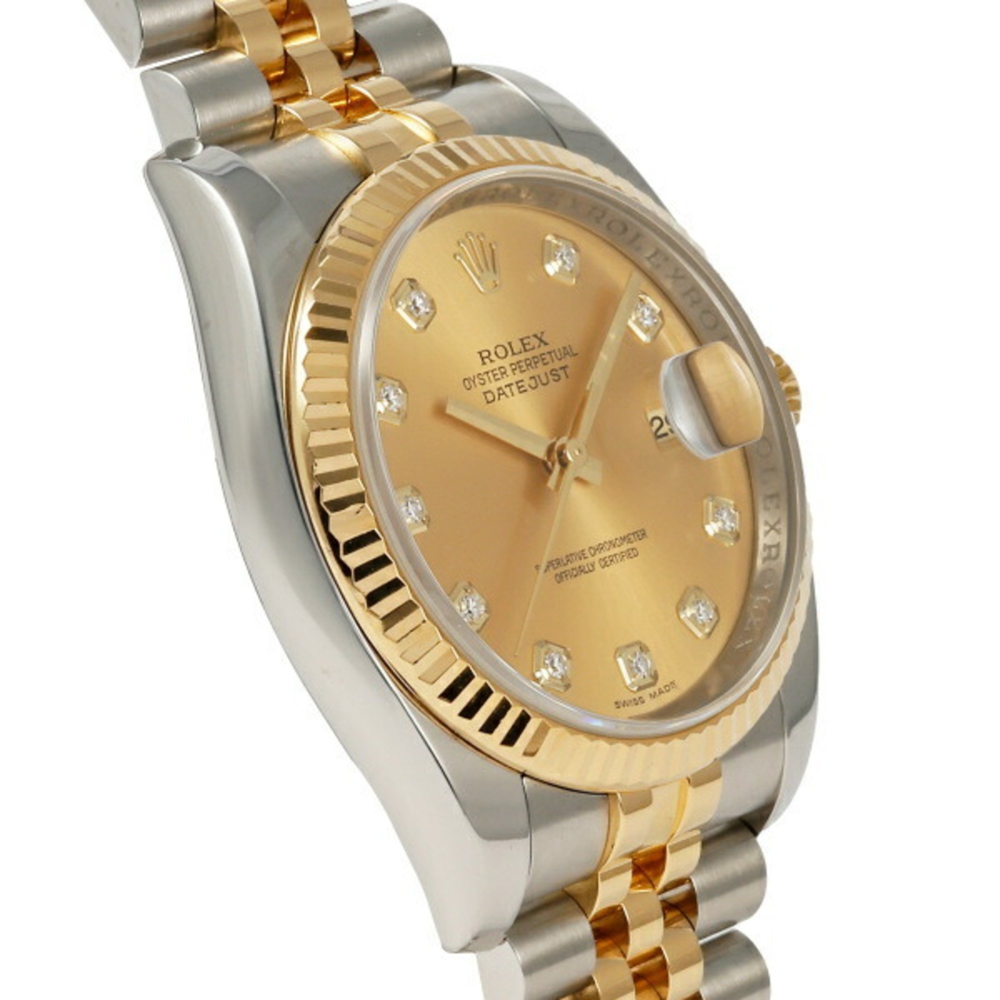 Rolex ROLEX Datejust 36 116233G Champagne Dial Wristwatch Men's