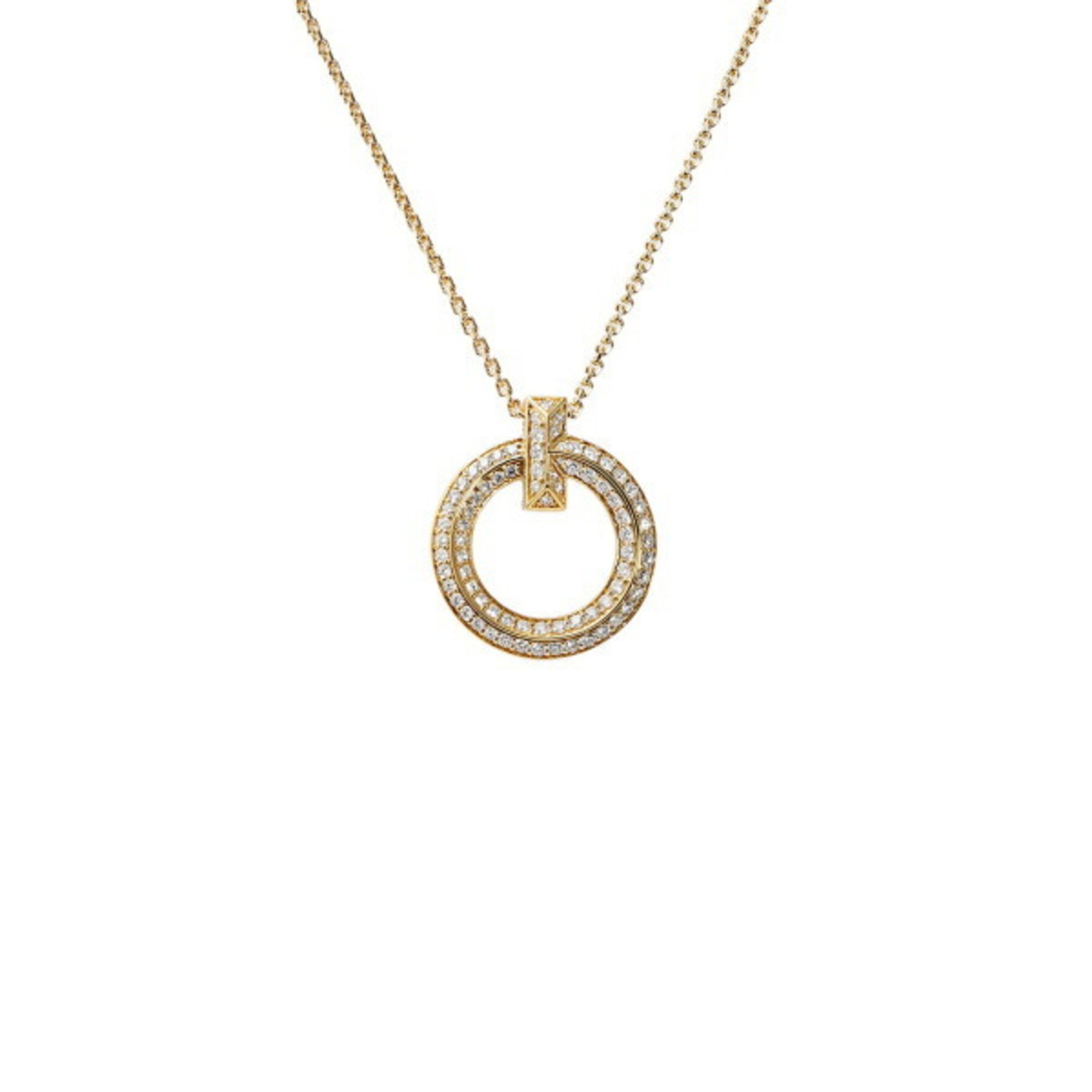 Tiffany T One Circle K18YG Yellow Gold Necklace