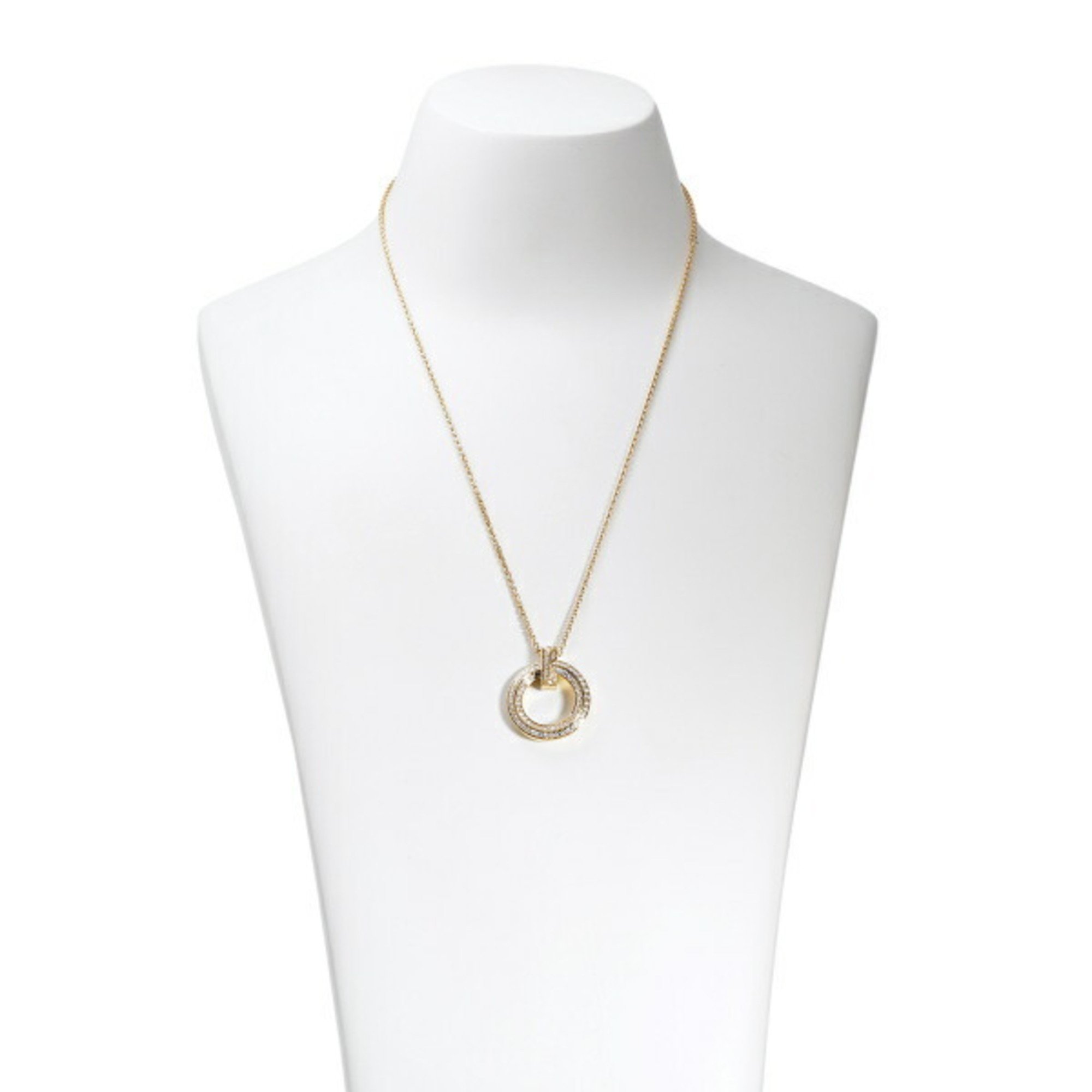 Tiffany T One Circle K18YG Yellow Gold Necklace