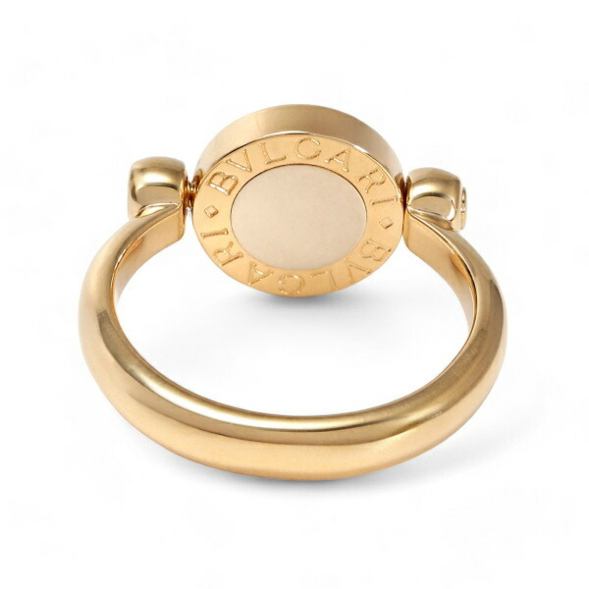 BVLGARI Flip K18YG Yellow Gold K18WG White Ring