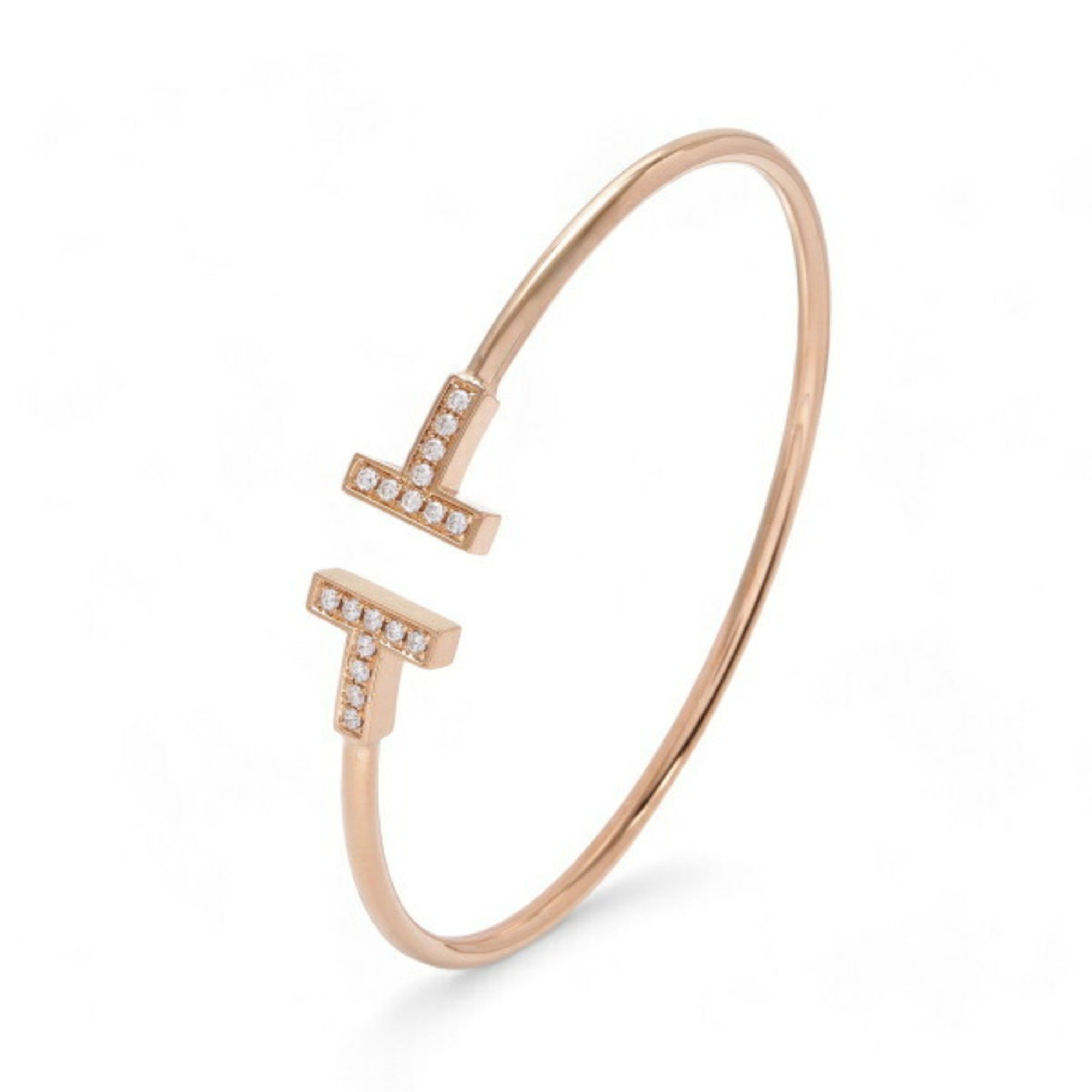 Tiffany T wire bracelet, medium, 18k rose gold