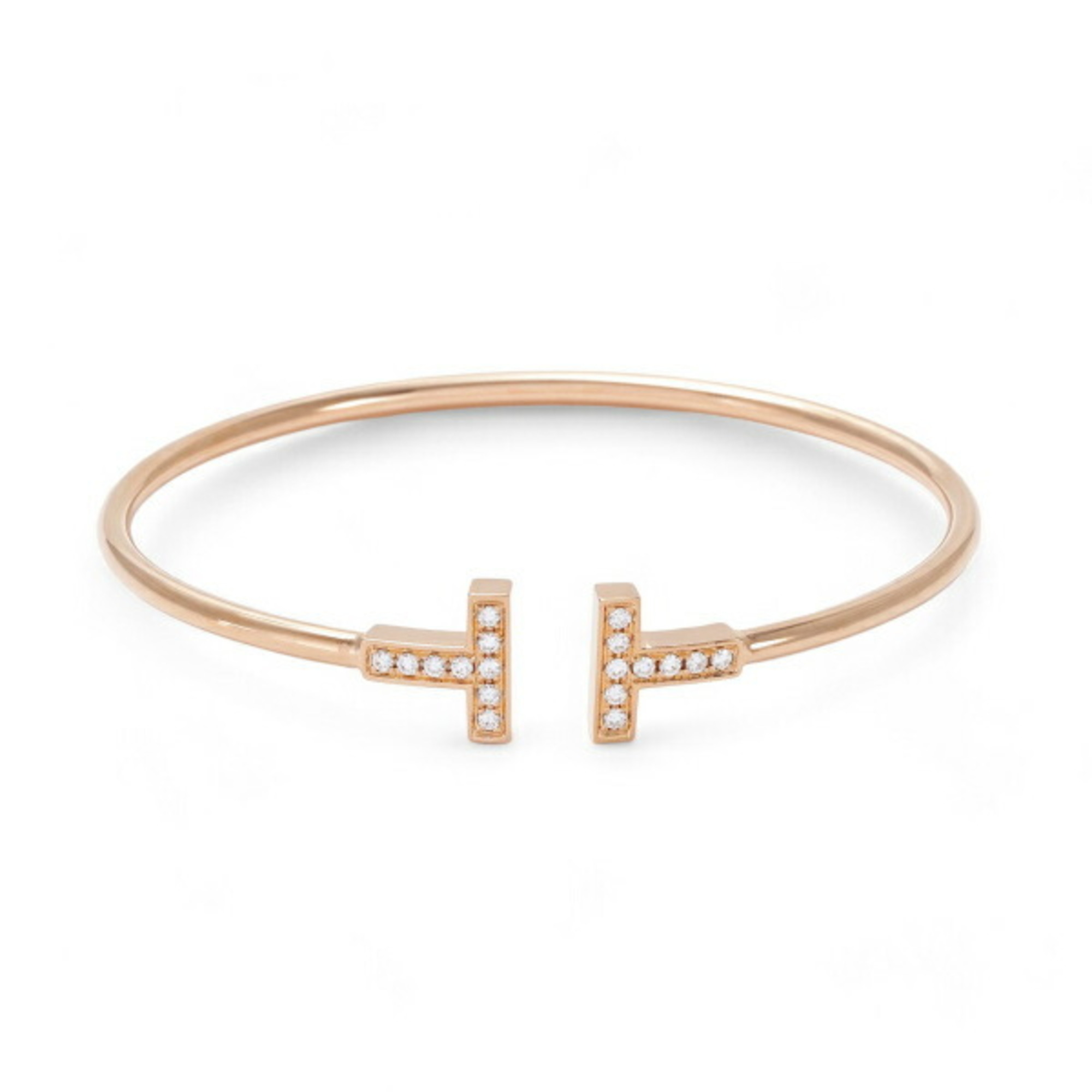 Tiffany T wire bracelet, medium, 18k rose gold