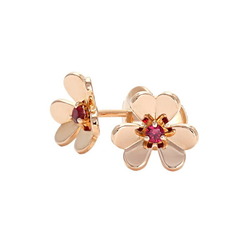 Van Cleef & Arpels Frivole 18K Rose Gold Earrings