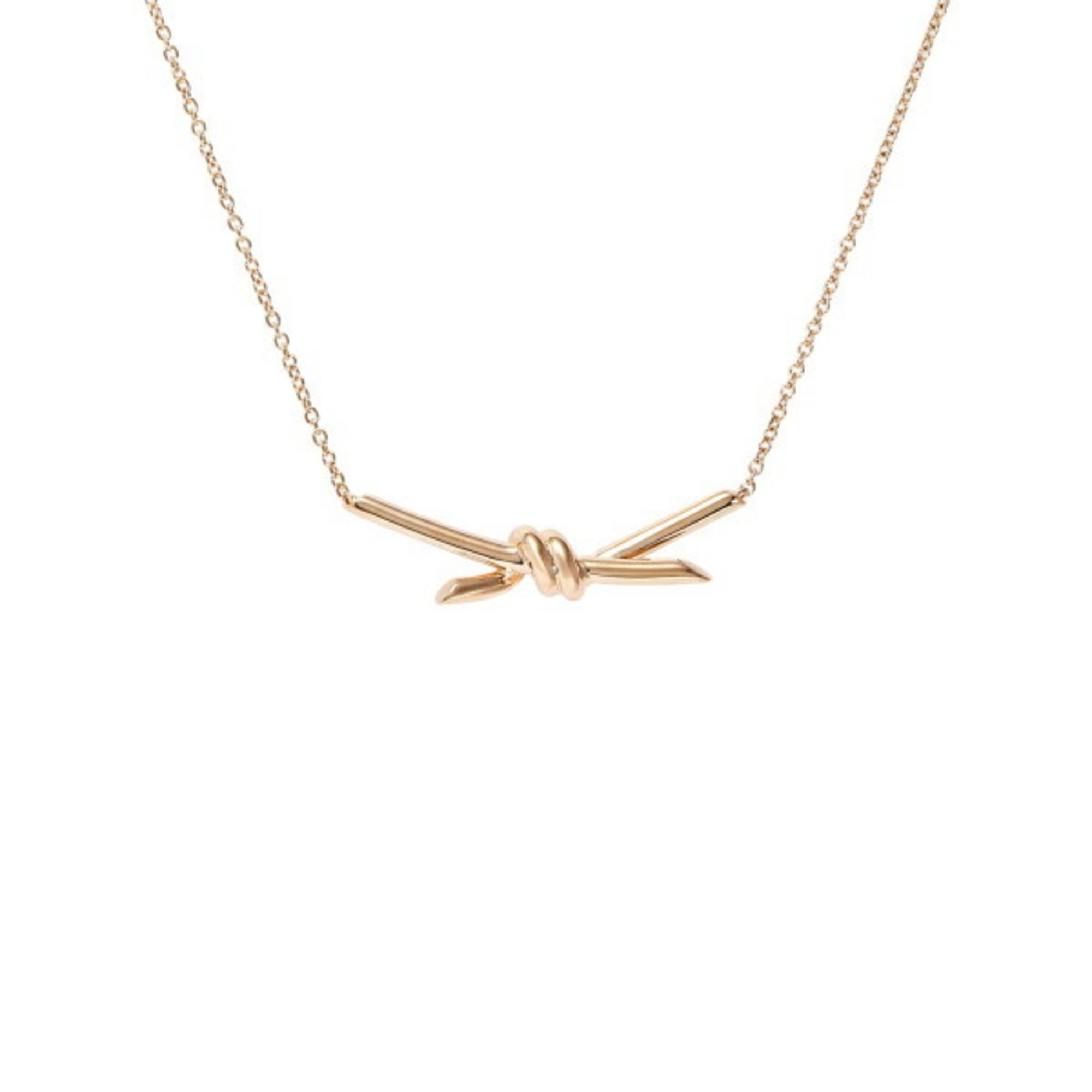 Tiffany Knot 18k Rose Gold Necklace