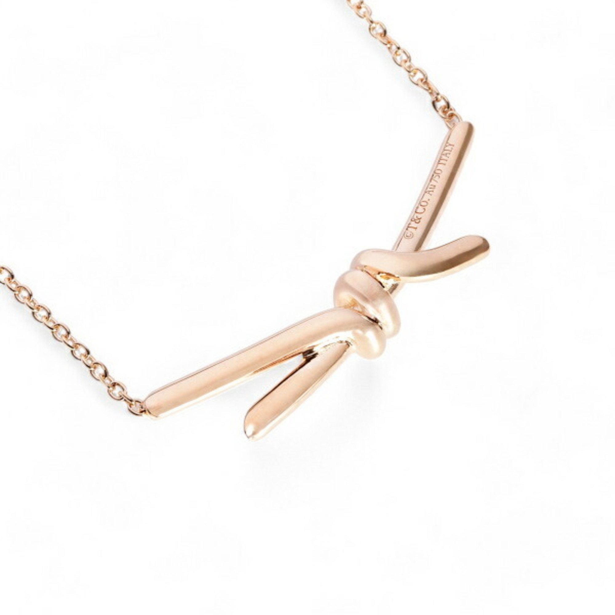 Tiffany Knot 18k Rose Gold Necklace