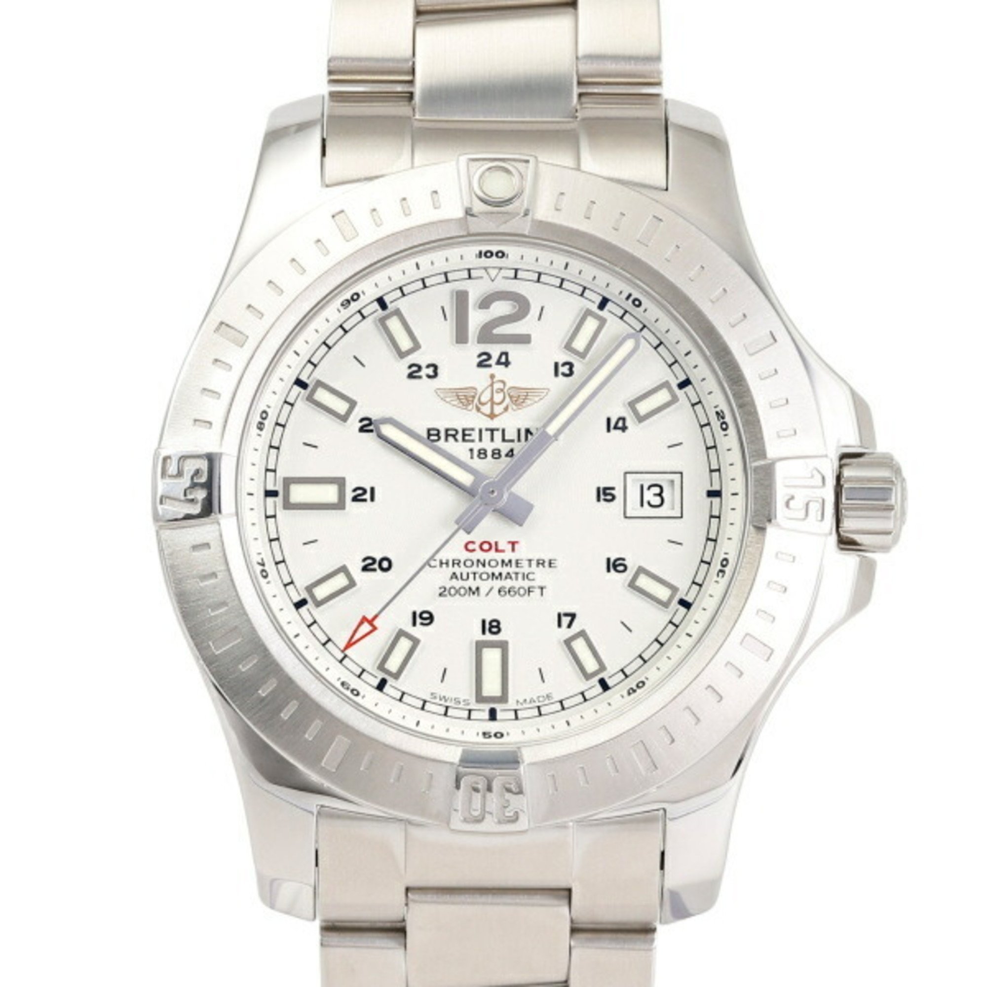 BREITLING Colt Automatic A1738811 G791 White Dial Men's Watch