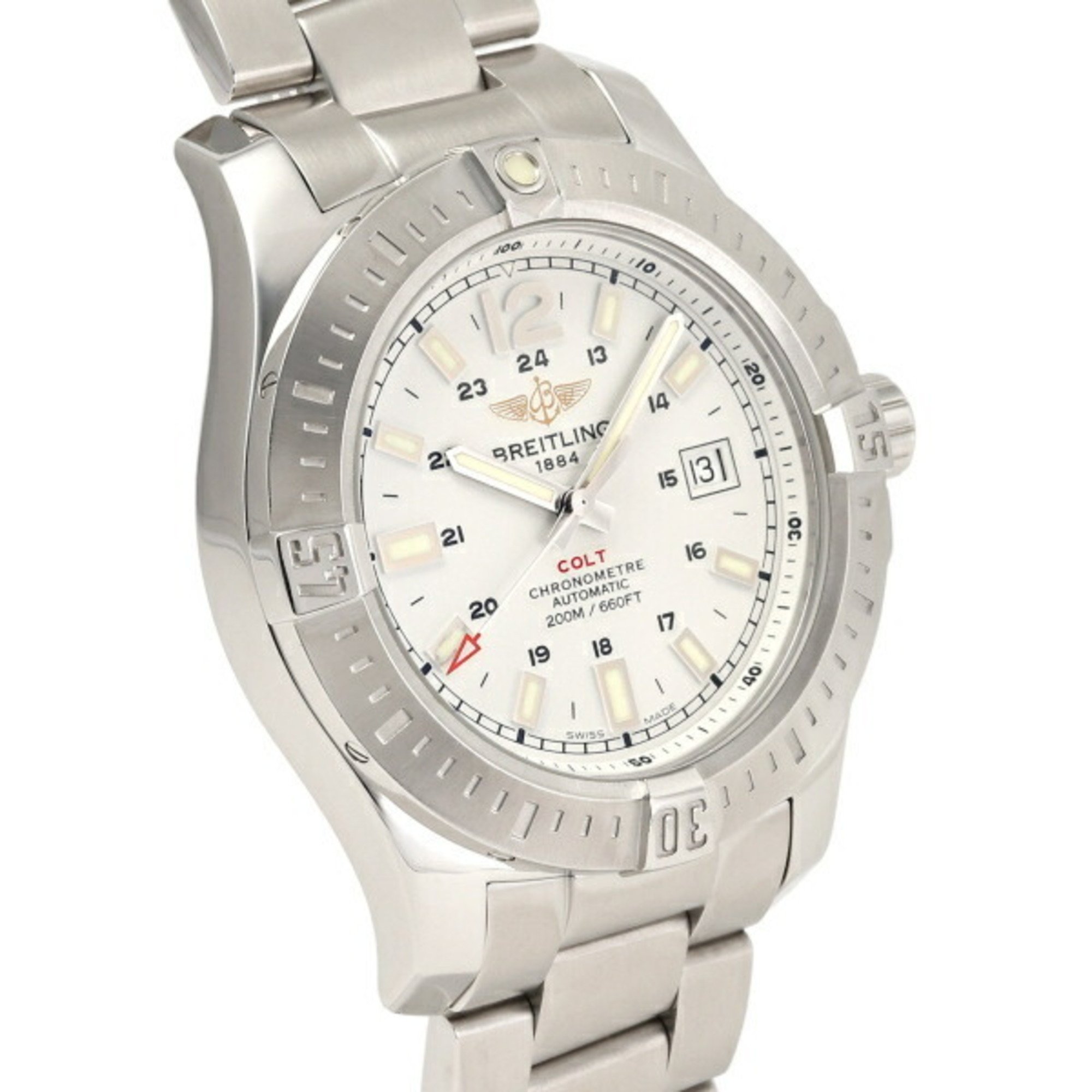 BREITLING Colt Automatic A1738811 G791 White Dial Men's Watch