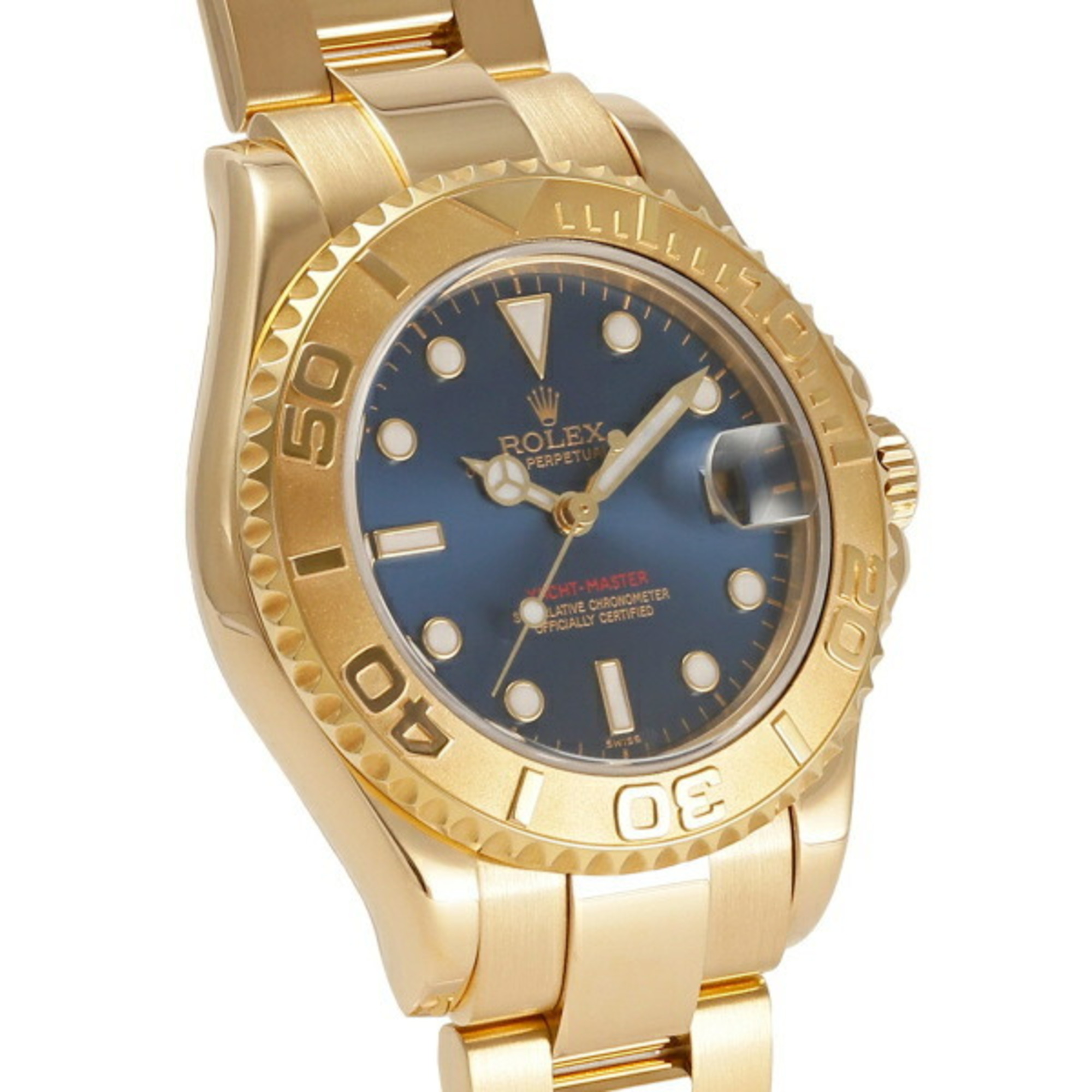 ROLEX Yacht-Master 168628 Blue Dot Dial Watch for Men and Women