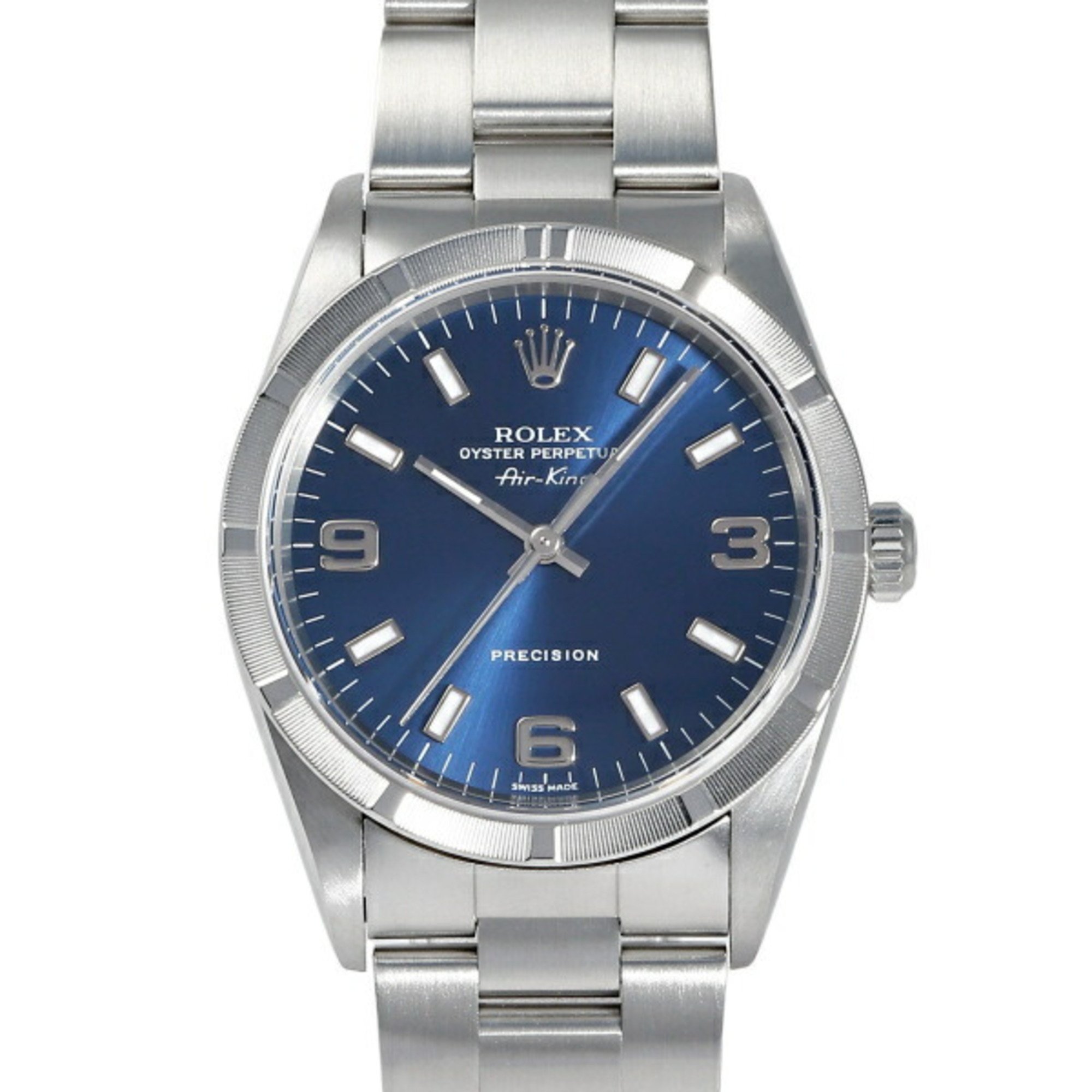 Rolex Air King 14010M Blue 369 Arabic Dial Men's Watch