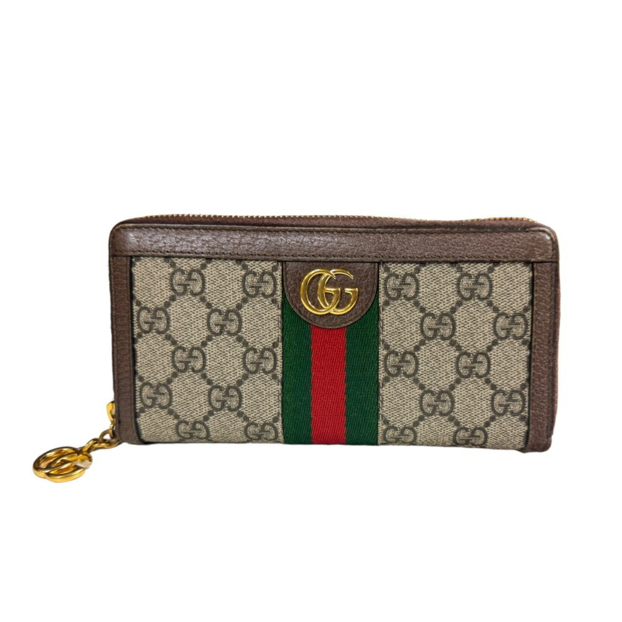 Gucci Ophidia Long Wallet GG Supreme Canvas 523154 Women's GUCCI