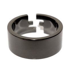 FENDI FF Ring Gunmetallic Metal Men's