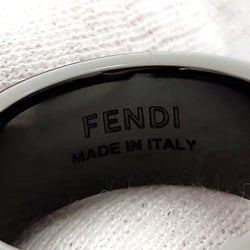 FENDI FF Ring Gunmetallic Metal Men's