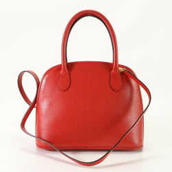 Celine Circle Leather Shoulder Bag Crossbody Hand Red Women's