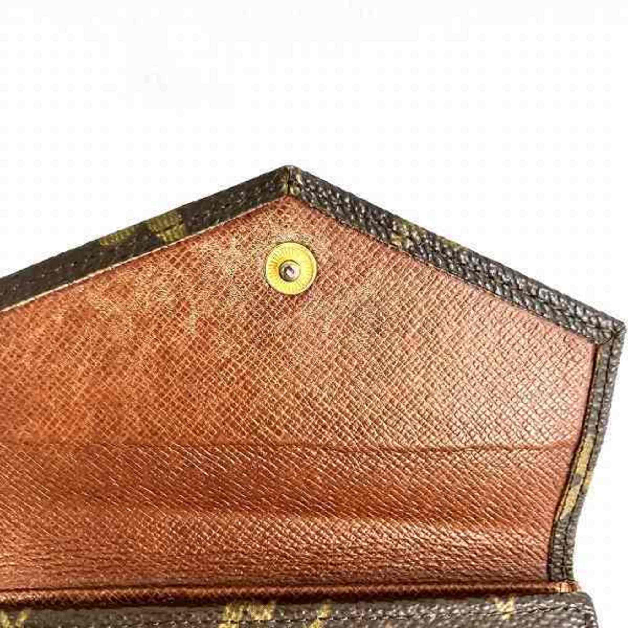 Louis Vuitton Monogram Portomo Ebine M61660 W Bi-fold Wallet for Men and Women