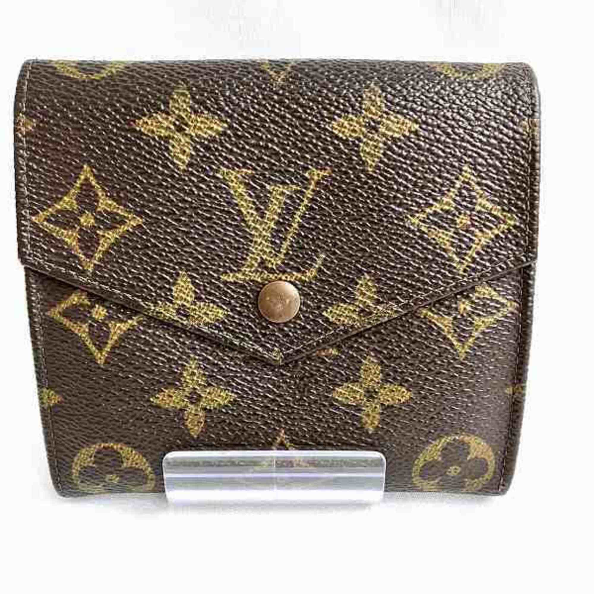 Louis Vuitton Monogram Portomo Ebine M61660 W Bi-fold Wallet for Men and Women