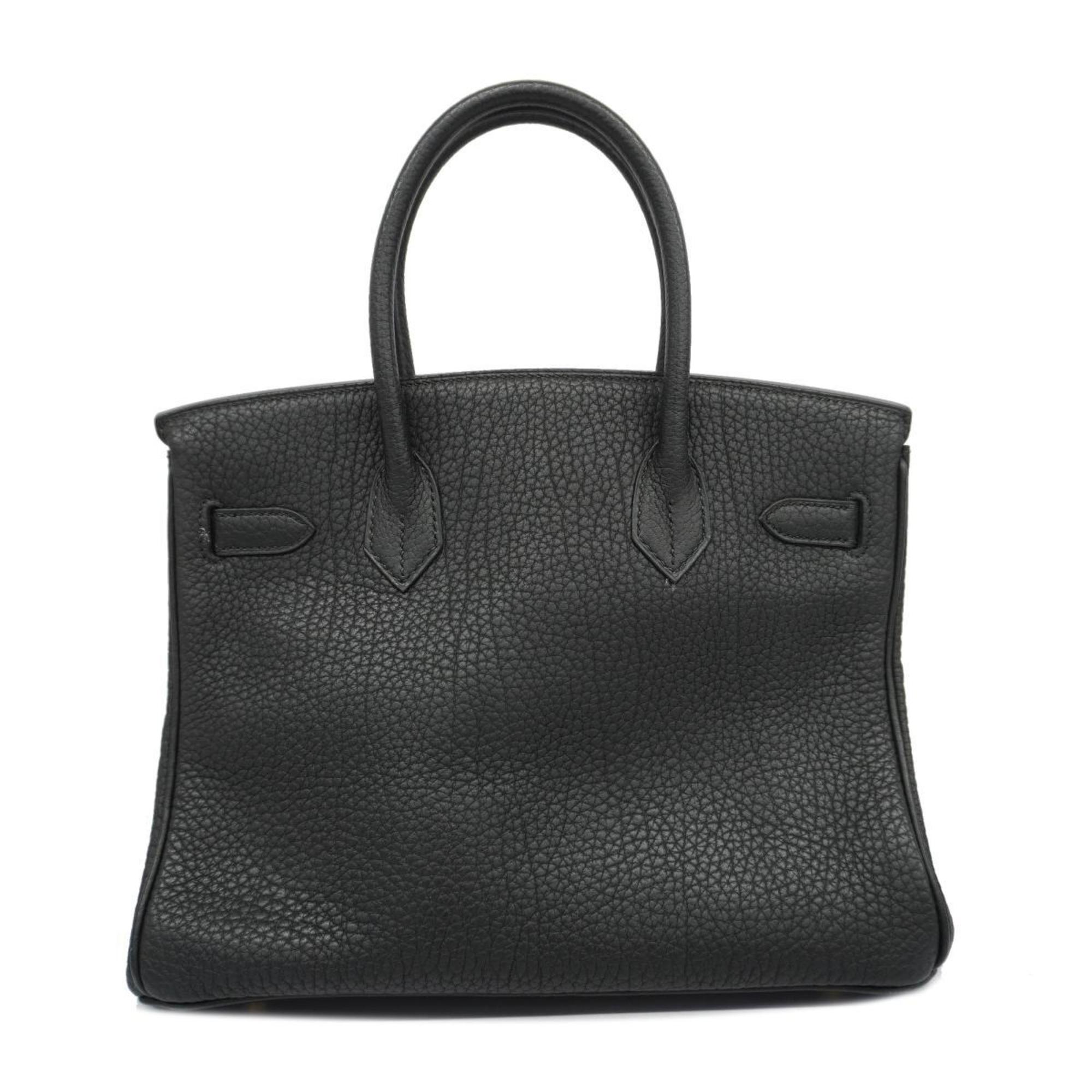 Hermes handbag Birkin 30 H stamp Fjord Black Ladies