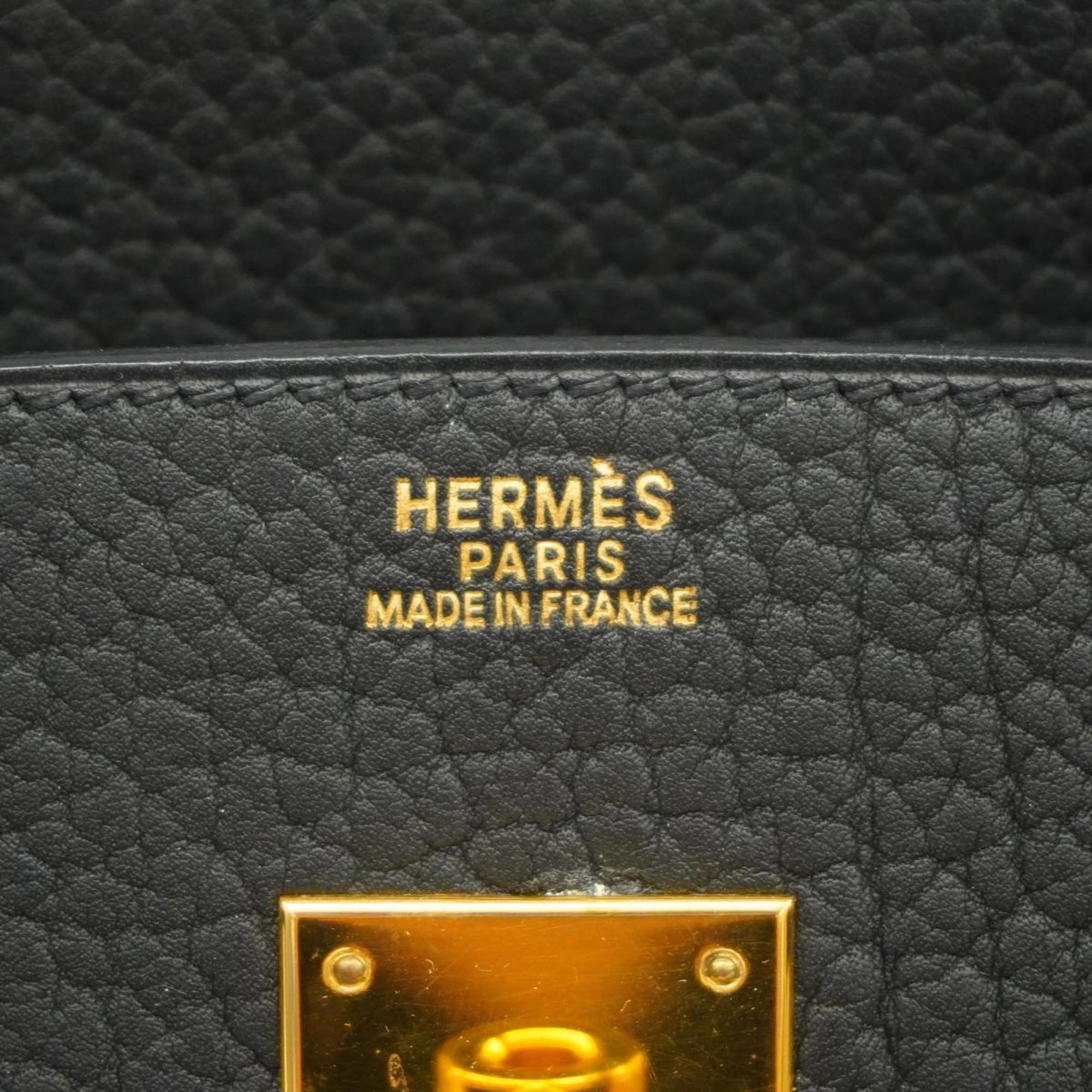 Hermes handbag Birkin 30 H stamp Fjord Black Ladies