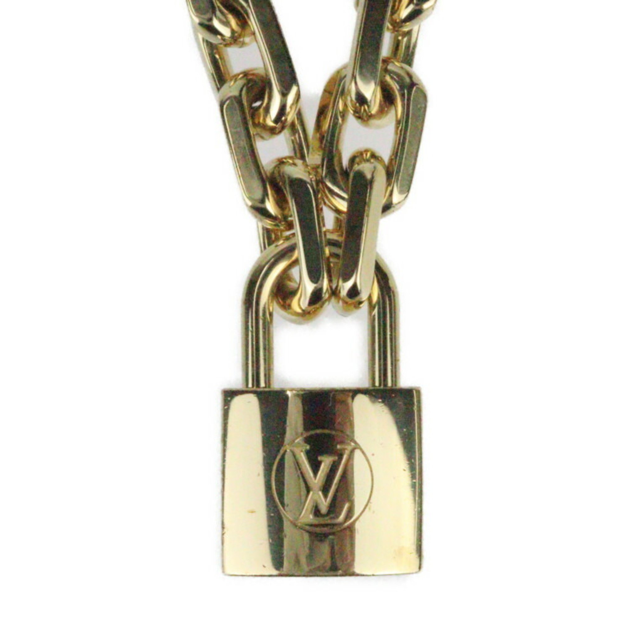 LOUIS VUITTON Louis Vuitton Collier LV Edge Cadena Necklace MP2993 Metal Gold Choker